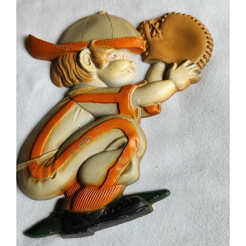 Sexton 1970's Cast Metal‎ Baseball Players Wall Paque